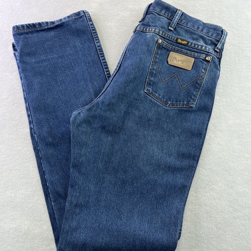 Wrangler Jeans Mens Size 36x36 Blue Straight Leg Western Denim 936DSD